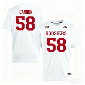 Men Aden Cannon White Indiana Hoosiers #58 College Football Embroidery Jersey 242949-430