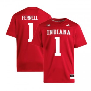 Mens Amare Ferrell Crimson Indiana Hoosiers #1 College Football Embroidery Jerseys 726181-427