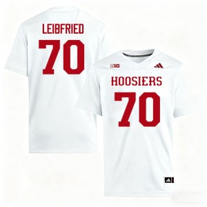 Men's Austin Leibfried White Indiana Hoosiers #70 College Football University Jersey 897186-531