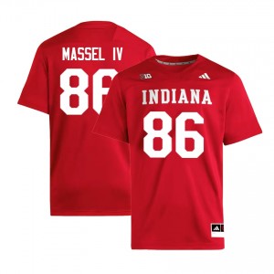 Men's Bruno Massel IV Crimson Indiana Hoosiers #86 College Football 2025-26 Jerseys 749336-426