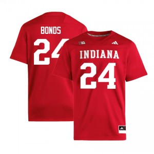 Men's Bryson Bonds Crimson Indiana Hoosiers #24 College Football High School Jersey 200766-905