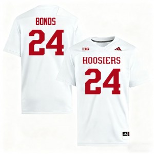 Men's Bryson Bonds White Indiana Hoosiers #24 College Football 2025 Jersey 293384-907