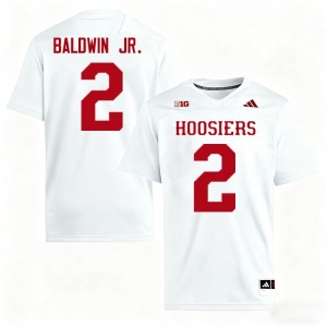 Men Byron Baldwin Jr. White Indiana Hoosiers #2 College Football Embroidery Jerseys 573109-464