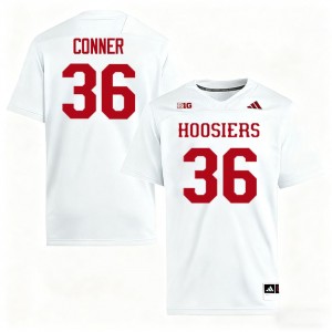 Men's Clay Conner White Indiana Hoosiers #36 College Football 2025 Jerseys 877090-495