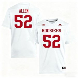 Mens Clayton Allen White Indiana Hoosiers #52 College Football Stitched Jerseys 327610-707