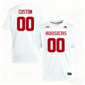 Men's Custom White Indiana Hoosiers #00 College Football 2025-26 Jerseys 916521-510