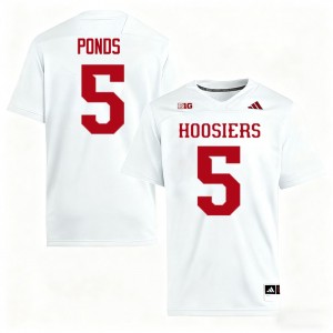 Men's D'Angelo Ponds White Indiana Hoosiers #5 College Football Player Jersey 966492-912