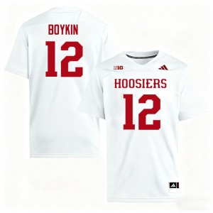 Mens Devan Boykin White Indiana Hoosiers #12 College Football Alumni Jerseys 819715-388