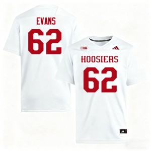 Men Drew Evans White Indiana Hoosiers #62 College Football NCAA Jersey 112829-726