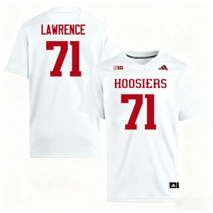 Men Evan Lawrence White Indiana Hoosiers #71 College Football Replica Jerseys 905894-561