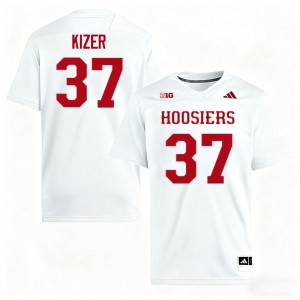 Mens Heath Kizer White Indiana Hoosiers #37 College Football High School Jersey 513344-698