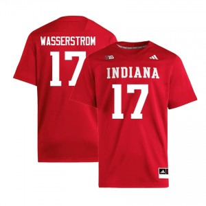 Men's Jackson Wasserstrom Crimson Indiana Hoosiers #17 College Football Limited Jersey 666897-625