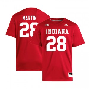 Men's Khobie Martin Crimson Indiana Hoosiers #28 College Football Game Jersey 698849-101