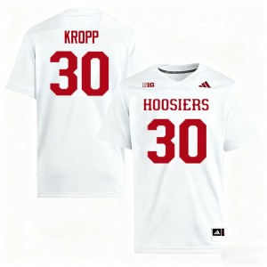 Men's Kyler Kropp White Indiana Hoosiers #30 College Football Official Jersey 538633-531