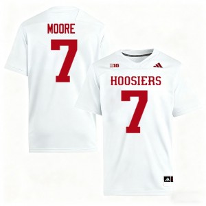 Men Louis Moore White Indiana Hoosiers #7 College Football 2025 Jersey 104159-948