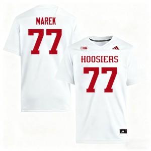 Men's Matt Marek White Indiana Hoosiers #77 College Football University Jerseys 190128-277