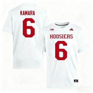 Men's Mikail Kamara White Indiana Hoosiers #6 College Football University Jerseys 861027-523