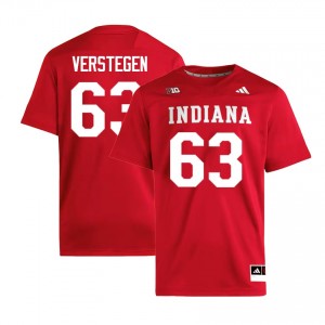 Men Mitch Verstegen Crimson Indiana Hoosiers #63 College Football Official Jerseys 889191-871