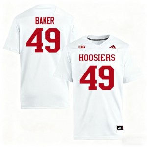 Mens Olubade Baker White Indiana Hoosiers #49 College Football High School Jerseys 767239-576