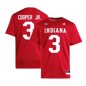 Men's Omar Cooper Jr. Crimson Indiana Hoosiers #3 College Football University Jersey 829081-748