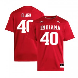 Men's Quentin Clark Crimson Indiana Hoosiers #40 College Football Official Jerseys 670327-472