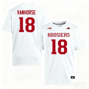 Men's Solomon Vanhorse White Indiana Hoosiers #18 College Football Player Jersey 727730-705