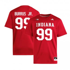 Men's Tyrone Burrus Jr. Crimson Indiana Hoosiers #99 College Football Player Jersey 566532-128