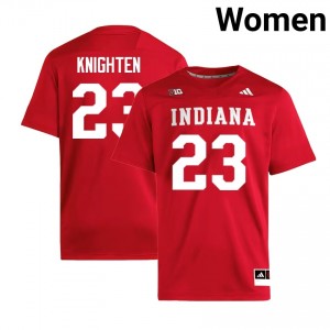 Womens Amariyun Knighten Crimson Indiana Hoosiers #23 College Football Stitched Jersey 667836-402