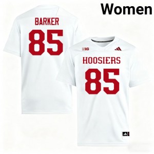 Women Andrew Barker White Indiana Hoosiers #85 College Football Stitched Jerseys 285297-835