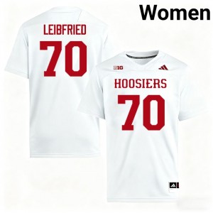 Women's Austin Leibfried White Indiana Hoosiers #70 College Football 2025-26 Jerseys 322047-156