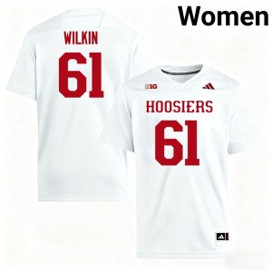 Women Baylor Wilkin White Indiana Hoosiers #61 College Football Embroidery Jerseys 783211-349