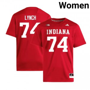 Women Bray Lynch Crimson Indiana Hoosiers #74 College Football Stitched Jersey 516526-789