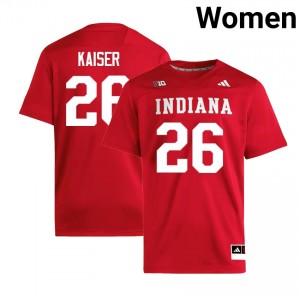 Women Cade Kaiser Crimson Indiana Hoosiers #26 College Football Alumni Jerseys 831717-317
