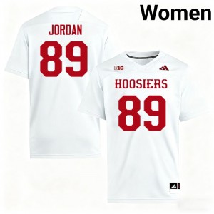 Women's Camden Jordan White Indiana Hoosiers #89 College Football University Jerseys 891322-528