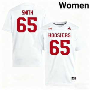 Women's Carter Smith White Indiana Hoosiers #65 College Football Replica Jerseys 351803-824