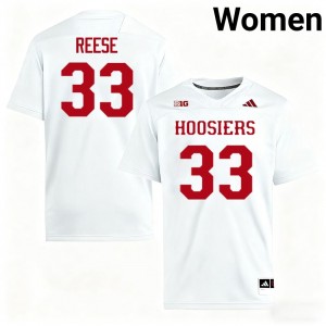 Womens Garrett Reese White Indiana Hoosiers #33 College Football 2025-26 Jerseys 618181-272