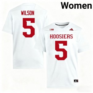 Women's Grant Wilson White Indiana Hoosiers #5 College Football High School Jersey 828492-410