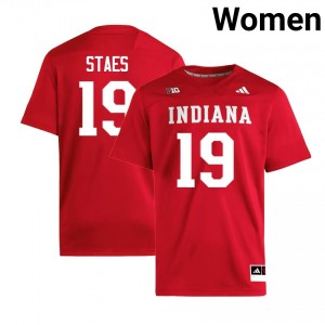 Women Holden Staes Crimson Indiana Hoosiers #19 College Football Alumni Jersey 117799-608