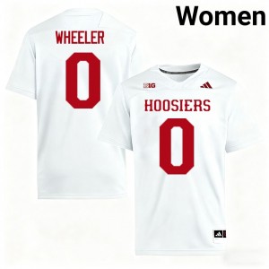Women's Hosea Wheeler White Indiana Hoosiers #0 College Football University Jerseys 193104-610