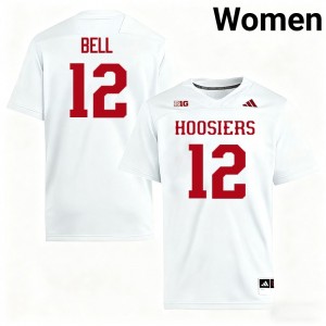 Women Jacob Bell White Indiana Hoosiers #12 College Football 2025 Jersey 731387-236