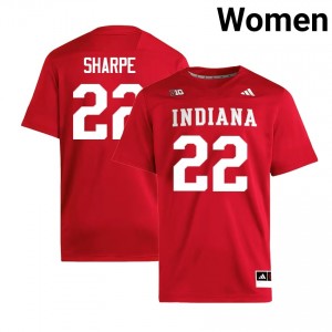 Women's Jamari Sharpe Crimson Indiana Hoosiers #22 College Football Player Jersey 987455-316