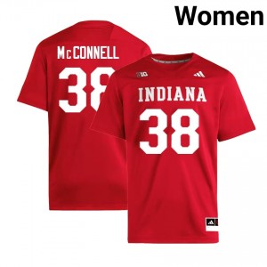 Women's Kaden McConnell Crimson Indiana Hoosiers #38 College Football Stitched Jerseys 321467-918