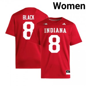 Women Kaelon Black Crimson Indiana Hoosiers #8 College Football University Jersey 271576-541