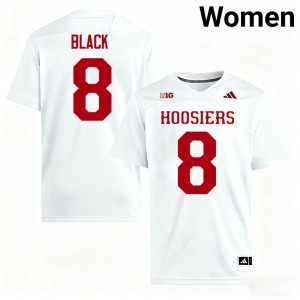 Women's Kaelon Black White Indiana Hoosiers #8 College Football 2025-26 Jersey 834406-920