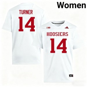 Women Kaiden Turner White Indiana Hoosiers #14 College Football NCAA Jerseys 432398-437