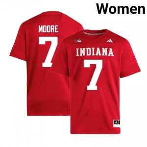 Womens Louis Moore Crimson Indiana Hoosiers #7 College Football 2025 Jerseys 333631-483