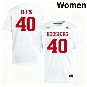 Women's Quentin Clark White Indiana Hoosiers #40 College Football 2025-26 Jersey 813645-294