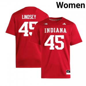 Women's Sam Lindsey Crimson Indiana Hoosiers #45 College Football 2025 Jersey 317162-573