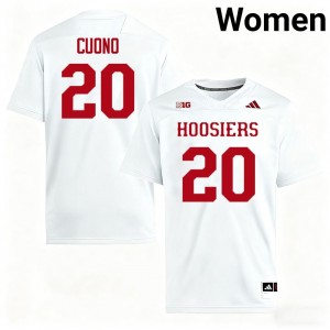 Women's Sean Cuono White Indiana Hoosiers #20 College Football Replica Jersey 363696-573