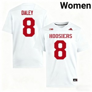 Women's Stephen Daley White Indiana Hoosiers #8 College Football Limited Jersey 234612-628